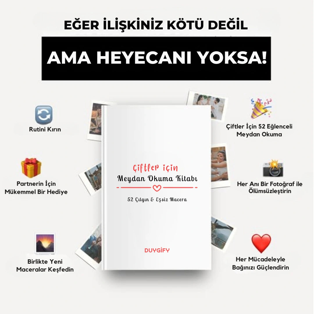 Duygify™ Çiftler için Meydan Okuma Kitabı - Rutini Kıran 52 Meydan Okuma