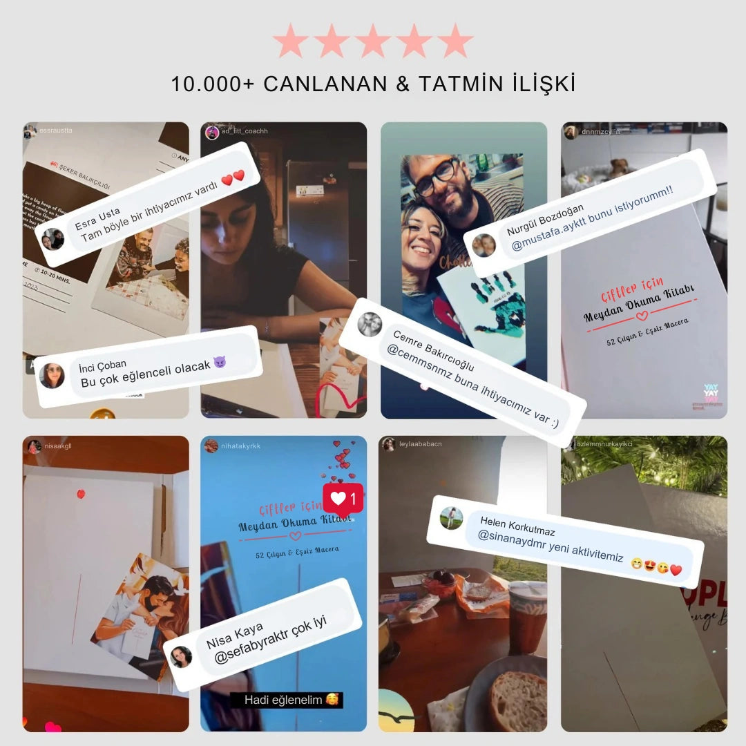 Duygify™ Çiftler için Meydan Okuma Kitabı - Rutini Kıran 52 Meydan Okuma
